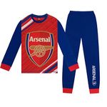 Arsenal FC Official Boys Sublimation Long Pyjamas Red Navy 11-12 Years