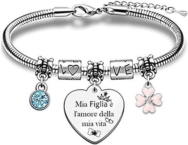 Figlia Braccialetto Amore Per Sempre Regalo Compleanno Donne Laurea Ispiratore Ricordo Venire Età Cerimonia Gioielli Natale Personalizzato Regalo Cuori Fascino Braccialetti Crown Design Da Mamma Papà