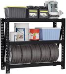 WORKPRO 3-Tier Garage Shelving Unit, Heavy Duty 5400 LBS Load Capacity, Metal Storage Rack, 50”W x 18”D x 47”H Height Adjustable, Industrial Shelving for Garage, Warehouse, Shop