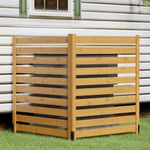 ROOMTEC Outdoor Privacy Fence Screen 38"W X 42"H Air Conditioner Fence Solid Wood Trash Can Screens 2 Panels (Solid Wood)