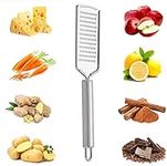 Stainless Steel Flat Zester Grater, 1 Pack, 23.5cm, Perfect for Grating, Garlic, Parmesan Cheese, Chocolate, Lemon and Limes, Durable and Rust Proof Zester, with Hanging Hole (1 Pack)