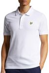 Lyle & Scott Men's Organic Cotton Plain Polo Shirt, White, L