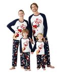 PATPAT Family Christmas Pyjamas Set - Matching Xmas PJs for Couples, His and Hers Christmas Pyjamas Family, Christmas Matching Family Pyjamas, Women's Man's Christmas Pyjamas, Matching PJs for Couples