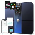 Runstar Smart Scale for Body Weight and Fat Percentage FSA HSA Eligible, 3.5" TFT Color Display High Precision Digital Bathroom Scale BMI Heart Rate 22 Body Composition Analyzer Sync with Fitness App