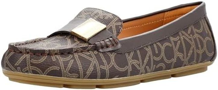 Calvin Klein Women's Lisa Loafer Flat, Brown 913, 9