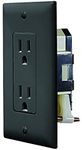 RV Designer Collection S817 Dual Outlet W/Cover Plate Black