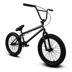 Elite BMX Bike 20" & 16" Entry Level Freestyle Trick BMX Bicycles for Kids and Adults Men Women (20", Black)