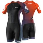 SLS3 Womens Triathlon Suit – Elite Aero Sleeved Trisuit Women, Tri Suit, Quick-Dry, Italian Chamois, Ready for Any Distance (Nova, Medium)