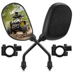 Kemimoto ATV Accessories Rear View Mirror 360 Degrees Ball-Type Rearview Mirror with 7/8" Handlebar Mount Clamp Compatible with ATV Motorcycle Scooter Sportsman Dirt Bike Cruiser Ebike Bicycle