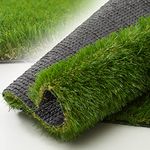 Weidear Artificial Grass 4 FT x 10 FT, 1.38" Fake Grass Mat, 4 Tones Synthetic Turf Rug, Thick Artificial Grass for Dogs Pets/Garden Lawn Landscape, Customized Sizes Indoor Outdoor