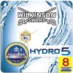 Wilkinson Sword Hydro 5 Razor Blades for Men Razor Mailbox Capable (Pack of 8)