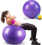 Exercise Ball, Explosion-Proof Yoga Ball, Balance Ball(25in /65cm) with Pump, Heavy Duty Swiss Ball for Fitness, Pregnancy, Balance & Physical Therapy, Fitness in Home/Gym/Office