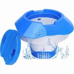 HASTHIP® Pool Chlorine Floater 7" - Adjustable Floating Dispenser for 3 " Tablets, Large Capacity Chlorine Floater with Durable Lid, Collapsible Design for Swimming Pool, Hot Tub & Spa Accessories