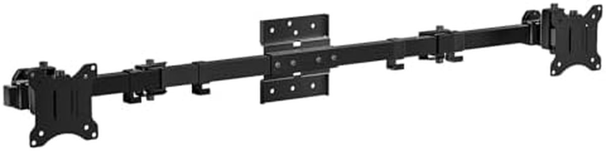 WALI Dual Monitor Wall Mount for 17 to 38 Inch, Ultrawide Monitor Arm for 2 Monitors, Swivel, Tilting Computer Wall Mount with Mounting Holes 75x75/100x100, (012ARM-38), Black