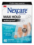 Nexcare Max Hold Waterproof Bandages: Assorted 40 Count (Clear) / 40 Count