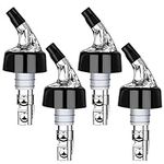 Automatic Measured Bottle Pourer Liquor Spout Quick Shot Spirit Liquor Pourer Wine Dispenser for Home Bar 1.0oz/30ml(Clear, 4 Pack)