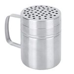 Flour Shaker,Salt Shaker Dredger Shaker Stainless Steel with Handle,Icing Sugar Shaker Flour Shaker Seasoning Shaker Spice Bottle Shaker for Chocolate, Cocoa, Sugar, Salt, Flour,2.6x3.5inch