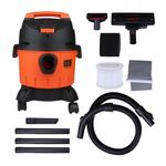 BLACK+DECKER WDBD10 10-Litre, 1200 Watt , 16 KPa High Suction Wet and Dry Vacuum Cleaner and Blower with HEPA Filter and Reusable Dustbag (Red)