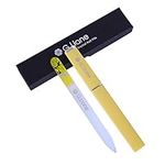 Premium Glass Nail File with Case G.Liane Professional Crystal Fingernail Files Perfect Manicure Set for Women Men Kids Nail Care Gift Set (Rose Yellow)