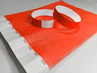 Tyvek Paper Wristbands (Neon Orange, Pack of 500)