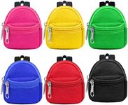 UNICORN ELEMENT 6pcs Doll Backpacks, Mini Zipper School Bags for Dolls, Cute Doll Bags School Supplies Backpack for Doll Accessories