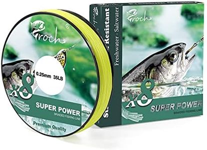 Fishing Line 8 Strands Braided Lines 300M Strong PE Superbraid Line 0.1mm 14LB Yellow