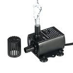 Aquarium Fountain Birdbath, Mini Brushless Water Pump Waterproof Submersible Fountain DC5V (2.4W)