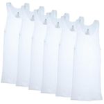 Hanes Mens ComfortSoft 6 Pack Tagless A-Shirts Undershirts, White, X-Large US