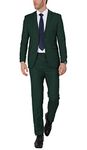 WEEN CHARM Mens Suits Slim Fit 2 Piece Wedding Tuxedo Notch Lapel Groom Prom Party Formal Blazer Pants Suit Set Dark Green