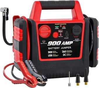 Bloc d'alimentation de démarrage de voiture avec compresseur d'air, 900 A 12 V UltraSafe plomb-acide Booster Power Pack, chargeur de banque d'alimentation avec prise USB et prise DC, gonfleur de pneu