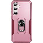 SaharaCase Military Kickstand Series Case for Samsung Galaxy S23 FE (2023) - Rugged Protection Anti-Slip Grip Slim Fit with Kickstand (Rose Gold)