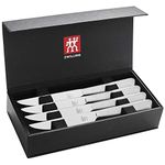 ZWILLING Porterhouse Razor-Sharp Steak Knife Set of 8 with Black Presentation Case, Gift Set