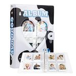 208 Pockets 3 Inch Mini Photo Album for Fujifilm Instax Camera, Kpop Photocard Binder, Love Heart Hollow Photocard Holder Book, Business Card Book Holder, Instax Mini Album Book (Dairy Cow)