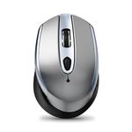 RaceGT Wireless Mouse, 2.4G Silent Cordless Mouse for Laptop, USB Mouse with 6 Buttons and 3 Adjustable DPI for Computer, Deskbtop, MacBook, PC Grey Mouse