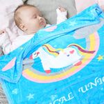 MOM CARE Fleece Winter Blanket for Newborn Baby Soft Warm Fluffy Cozy Double Layered Pack of 1 Multicolor for 0-2 Years