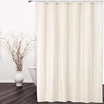 Hotel Quality 100% Waterproof Fabric Shower Curtain Liner with Magnets for Bathroom, 72x72 Inch, Ivory