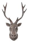 Darthome Ltd Vintage Aged Resin Reindeer Deer Stags Antlers Head Wall Mounted Large Sculpture