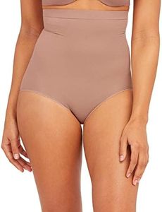 SPANXsculpt Seamless Power High-Waisted Brief - Lightweight All-Day Comfort - Core Control Shapewear - High-Waisted Underwear - Cafe Au Lait - Small