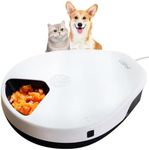 Automatic Cat Feeder Wet Food, Timed Cat Food Dispenser with Long-Lasting Cooling 3 Modes Setting, 5 Fresh Meals Each 330g for Cat Dog (White)