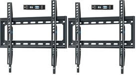 Mounting Dream Fixed TV Wall Bracket Mount Ultra Slim for Most 26-60 inch TVs up to VESA 400x400mm and 45.5 KG, Flat to wall Low Profile TV Bracket MD2361-K-02 (Pack of 2)