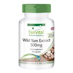 Fairvital | Wild yam Extract 500mg - Bulk Pack for 3 Months - Vegan - HIGH Dosage - 90 Capsules - standardised to 20% diosgenin
