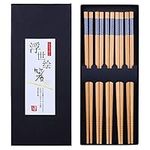 Antner 5 Pairs Bamboo Chopsticks Re