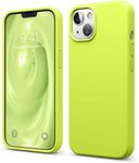 elago Liquid Silicone Case Compatible with iPhone 13 Case (6.1"), Premium Silicone, Full Body Protection - 3 Layer Shockproof Phone Cover, Anti-Scratch Soft Microfiber Lining (Neon Yellow)