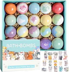 Kids Bath Bombs with Surprise Inside, 20 Pack Kids Bath Bombs Gift Set, Natural Organic Bubble Bath Kids Foam Bath, Kids Birthday Gifts for Girls Boys