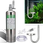 VAYINATO® Stainless Steel 2L Planted Aquarium DIY Co2 Generator (Citric acid & Baking soda not included) With Pressure Gauge&Control Valve, Metal Bubble Counter, Co2 Tube&Stainless Steel Flat Diffuser