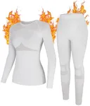 ATTRACO Thermal Underwear for Women Seamless Ski Thermals Cold Weather Gear Base Layer Light Grey M