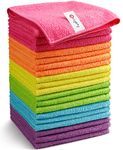 Orighty Microfiber Cleaning Cloths, Pack of 20, Highly Absorbent Cleaning Supplies, Lint Free Cloths for Multiple-use, Powerful Dust Removal Cleaning Rags for House, Kitchen, Car Care(12x12 inch)