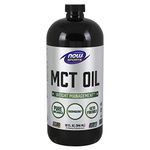 Now Foods MCT Oil Liquid (Soy Free, Non-GMO, Gluten Free, Corn Free, Dairy Free, Egg Free, Hexane Free, Keto Friendly, Kosher) - 946ml (Unflavoured)