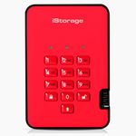 iStorage diskAshur2 HDD 4TB Red | Secure portable hard drive | Password protected | Dust & water resistant | Hardware Encryption