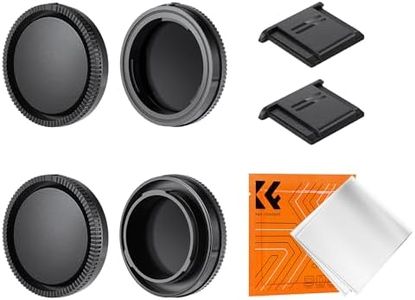 K&F Concept E Mount Body Cap & Rear Lens Cover for Sony Nex E Mount A6700 A6600 A6500 A6400 A6300 A6100 A6000 A5100 A5000 A7C A7CR A7C II A7 A7S A7R FX3 FX30 A9 A9II ZV-E10 NEX-6 NEX-7 NEX-5C NEX-3